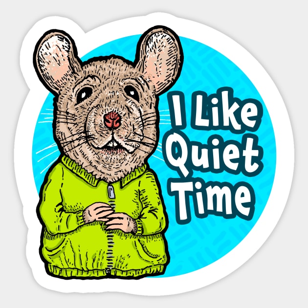 CUTE FROM HOME Mouse Sticker by rorabeenie